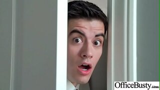 Curvă Fată (Diamond Jackson) Cu Rotund Tate Imense prinși În Biroul vid-09