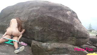 ˦� 마누 Fox 섹스없 콘돔에서 공공 해변